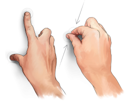 Image: pinch in and out gestures