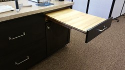 Wood Tambour Table (Lowered Pull-out Counter