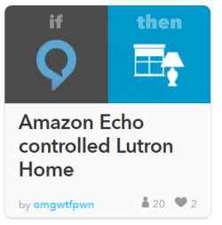 Amazon Echo controlled Lutron Home