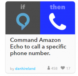 Command Amazon Echo to call a Specific Phone Number