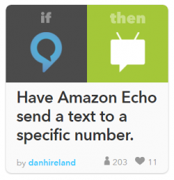 Have Amazon Echo send a text to a specific number