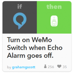 Turn on WeMo Switch When Echo Alarm Goes Off