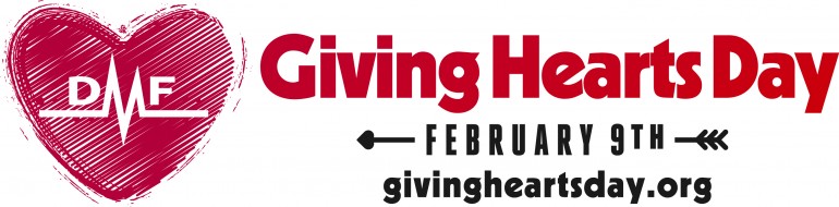 Giving HEarts Day logo. It reads Giving Hearts Day, february 9th, givinghearts.org
