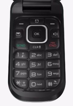Basic cellphone keypad featuring a Voice Command button.