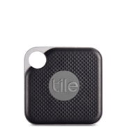 Photo of small 1.5" square black device with a hole to attach to key chain or purse