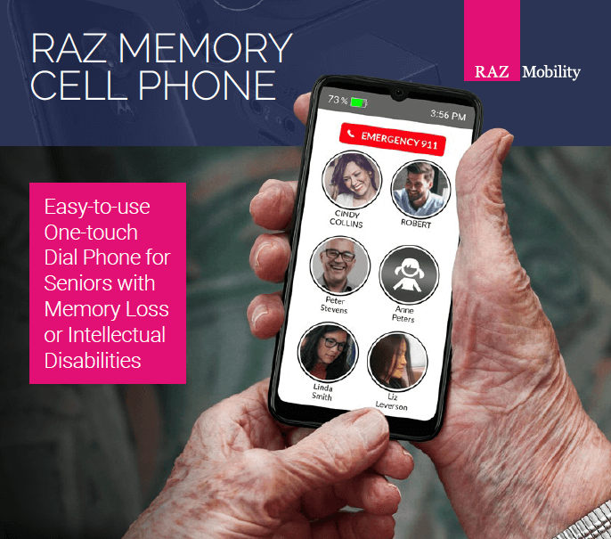 Raz Memory Cell Phone in hands
