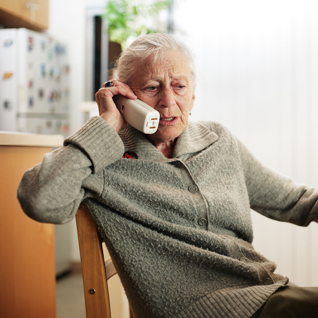 Senior woman talking on the phone