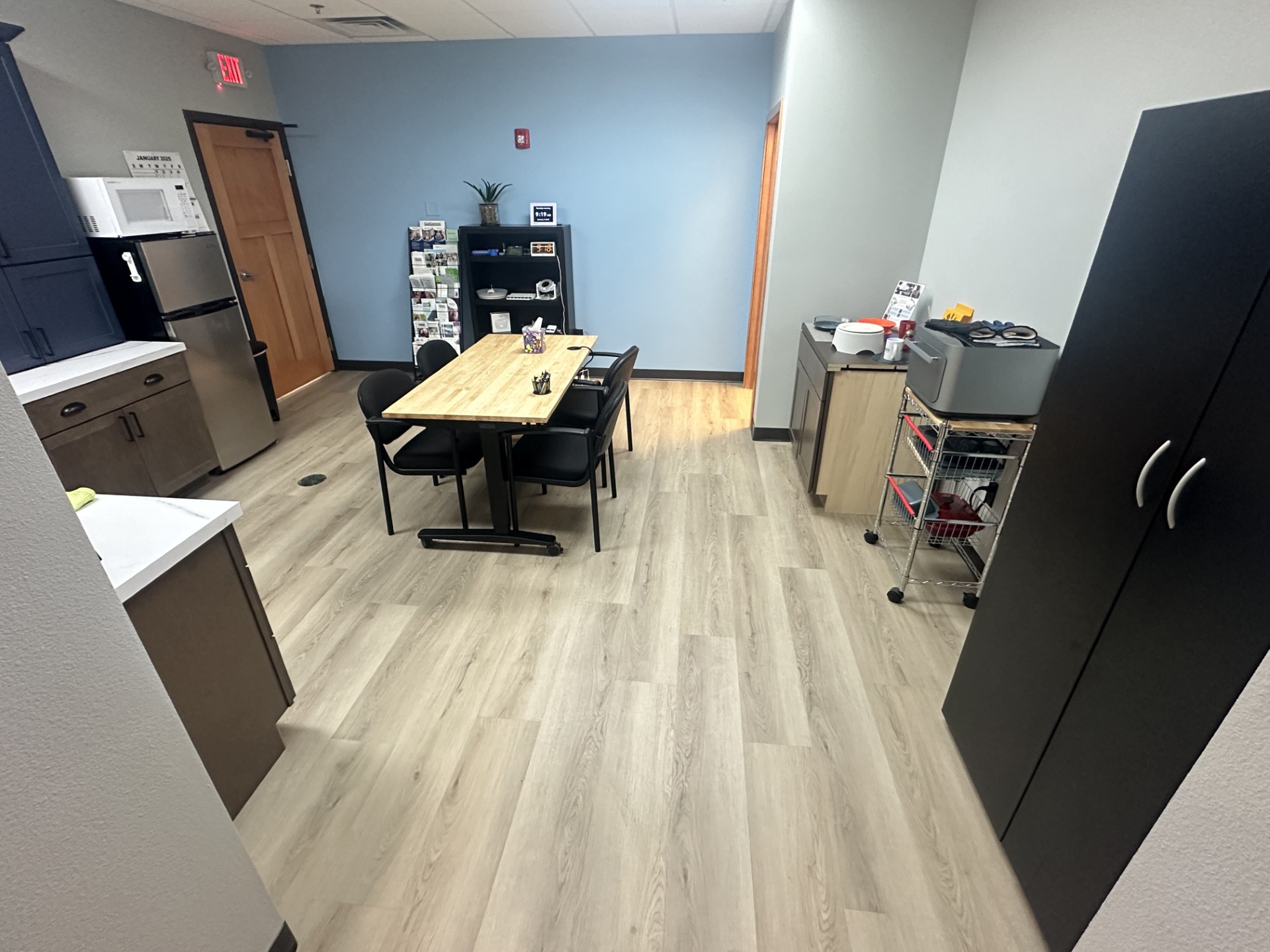 A look at our new accessible kitchen in Bismarck from the entryway.