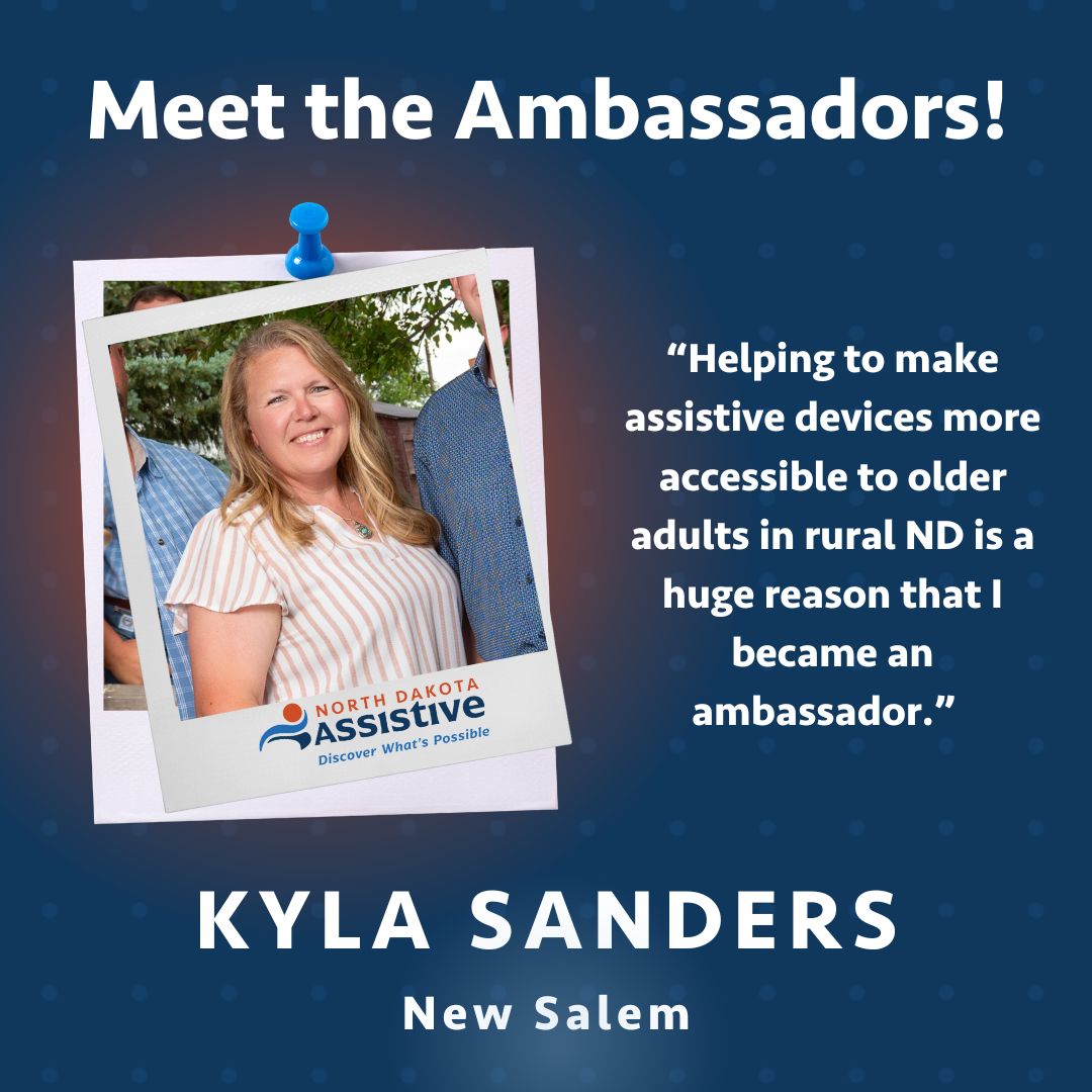 ND Assistive Ambassador Kyla Sanders of New Salem